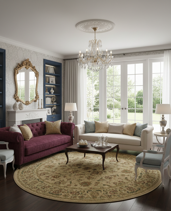 Persian-Inspired. Modern Defined. Turkish Made Rug, size  5' 4" x 5' 4"