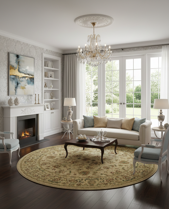 Persian-Inspired. Modern Defined. Turkish Made Rug, size  5' 4" x 5' 4"