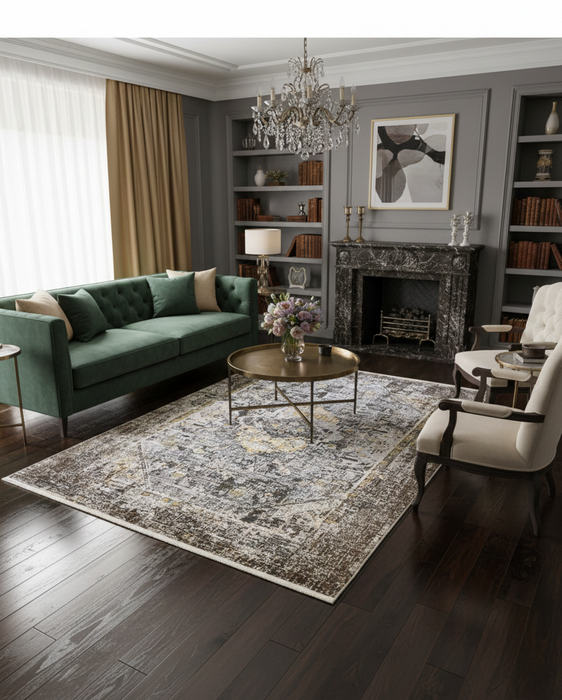 Persian-Inspired. Modern Defined. Turkish Made Rug, size 5' 2" x 7' 7"