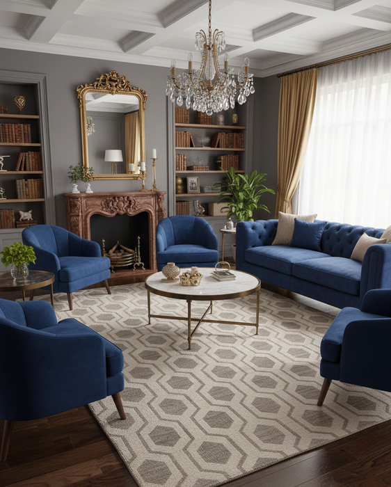 Persian-Inspired. Modern Defined. Turkish Made Rug, size 5" x 8"