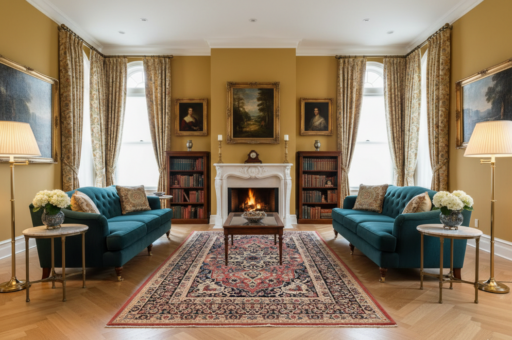 Timeless Beauty, Woven by Hand. Antique Persian lilihal Rug, size 4' 7" x 6' 7"  (F)
