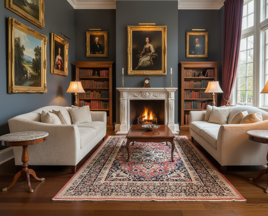 Timeless Beauty, Woven by Hand. Antique Persian lilihal Rug, size 4' 7" x 6' 7"  (F)