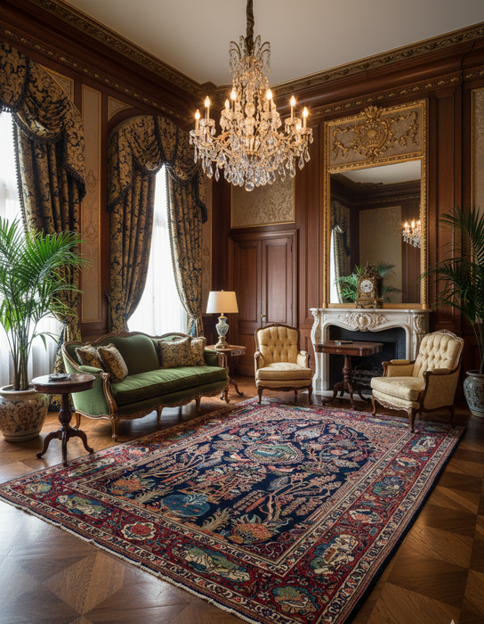 Timeless Beauty, Woven by Hand. Antique Persian Kirman Rug, size 4' 4" x 6' 6"  (F)