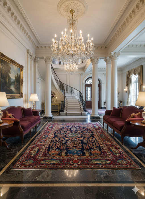 Timeless Beauty, Woven by Hand. Antique Persian Kirman Rug, size 4' 4" x 6' 6"  (F)
