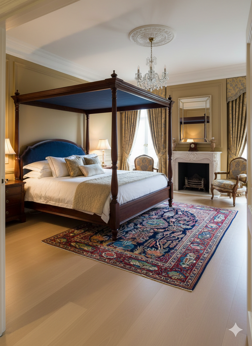 Timeless Beauty, Woven by Hand. Antique Persian Kirman Rug, size 4' 4" x 6' 6"  (F)