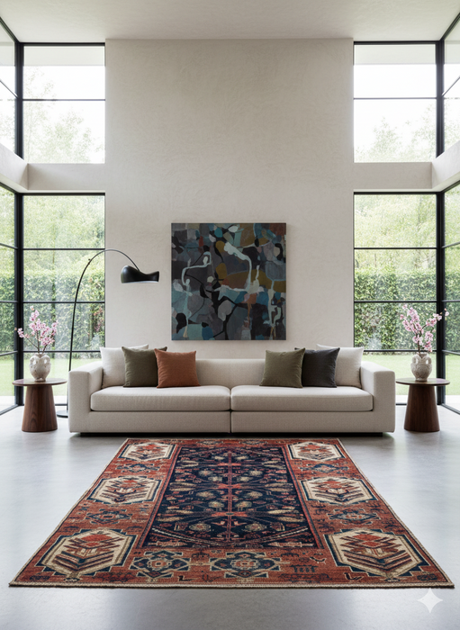 Genuine Handmade Antique Kazak Rug ( B)