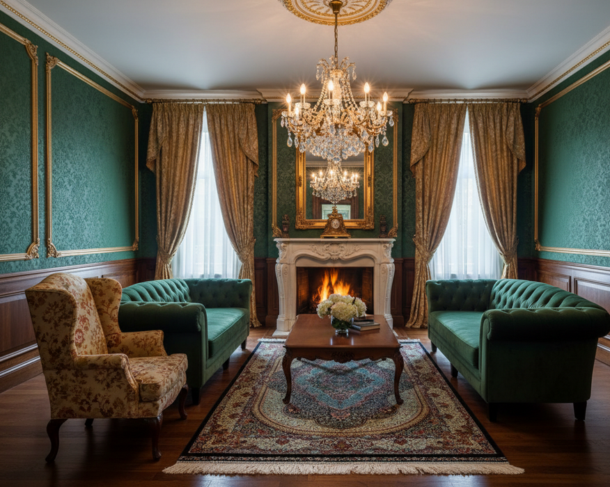 Exquisite 100% Silk Persian Design Rug – Elegant and Luxurious, size 3' 10" x 5' 8"  (H)