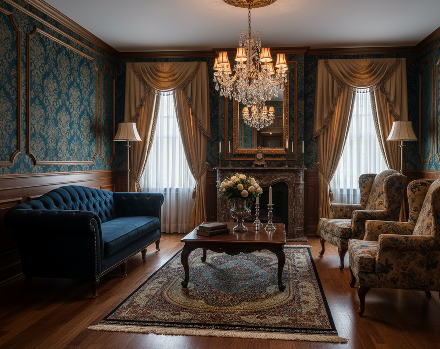 Exquisite 100% Silk Persian Design Rug – Elegant and Luxurious, size 3' 10" x 5' 8"  (H)