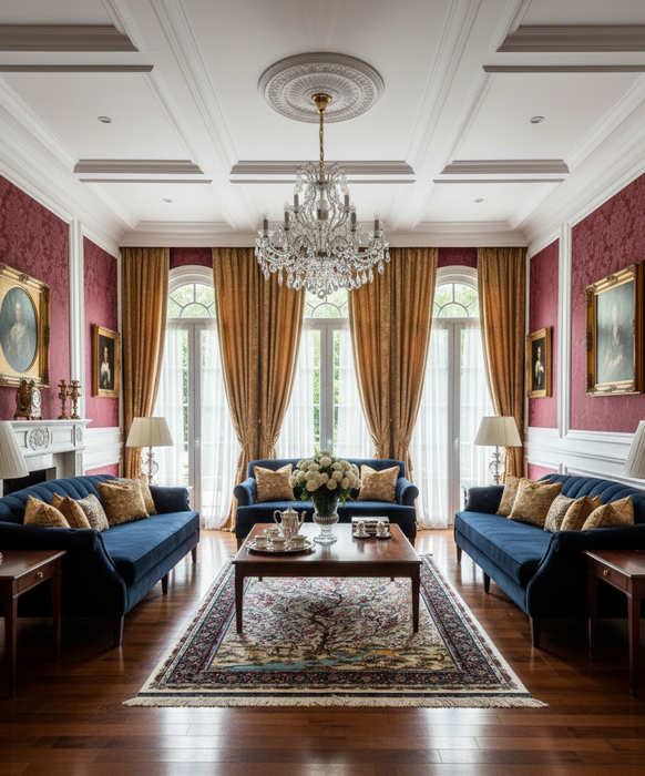 Exquisite 100% Silk Persian Design Rug – Elegant and Luxurious, size 4" x 6" (H)