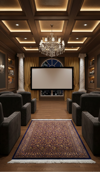 Exquisite 100% Silk Persian Design Rug – Elegant and Luxurious, size 4" x 6" (H)