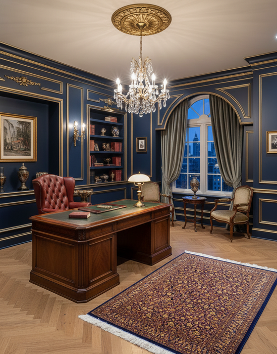 Exquisite 100% Silk Persian Design Rug – Elegant and Luxurious, size 4" x 6" (H)