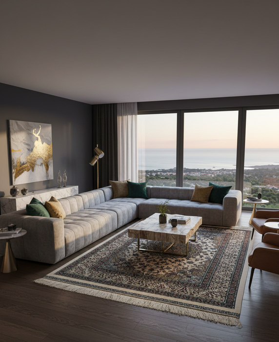 Exquisite 100% Silk Persian Design Rug – Elegant and Luxurious, size 3" x 5" (H)