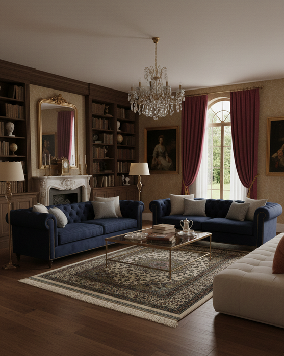 Exquisite 100% Silk Persian Design Rug – Elegant and Luxurious, size 3" x 5" (H)