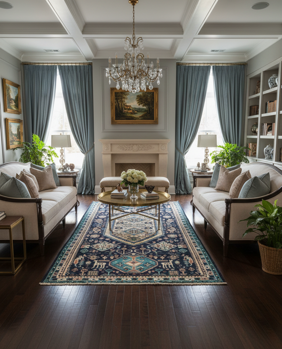 Timeless Beauty, Woven by Hand. Antique Persian Bakhtiar Rug, size 3' 9" x 7' 9"(F )