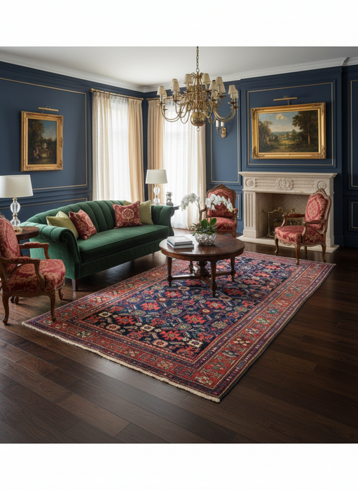 Timeless Beauty, Woven by Hand. Antique Persian Rug, size 4" x 6' 10" (F)