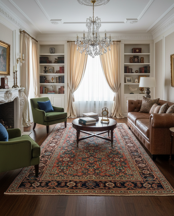 Timeless Beauty, Woven by Hand. Antique Persian Rug, size 4' x 6' (F)