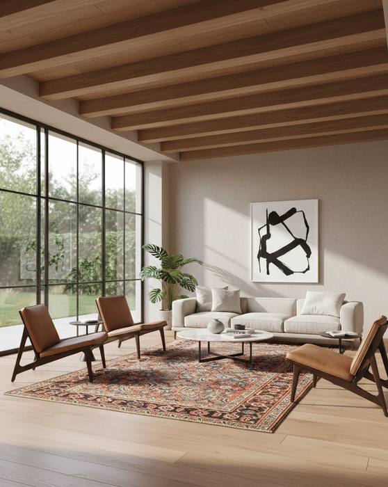 Timeless Beauty, Woven by Hand. Antique Persian Rug, size 4' x 6' (F)