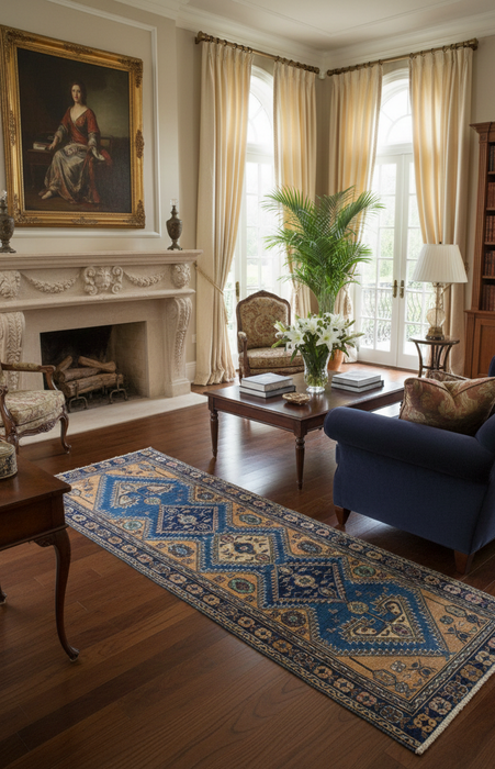 Antique  Caucassionm Rug, circa 1910-1920. Size 3' 2" x 6"