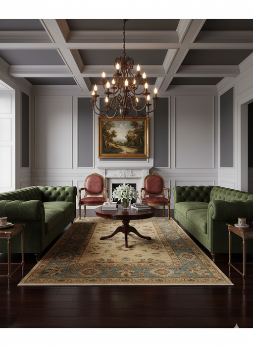 Hand-Knotted Sultanabad Vegetable-Dyed Wool Rug, 3' 3" x 6'