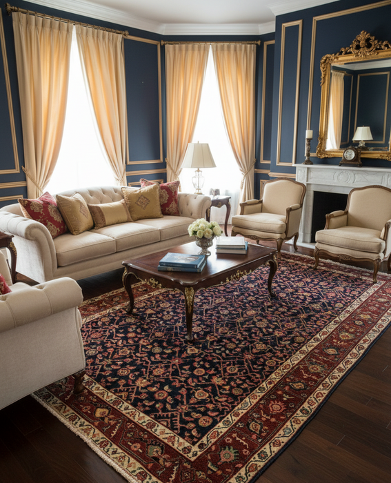 Timeless Beauty, Woven by Hand. Antique Persian Hamadan Rug, size 4' 3" x 6"(F)