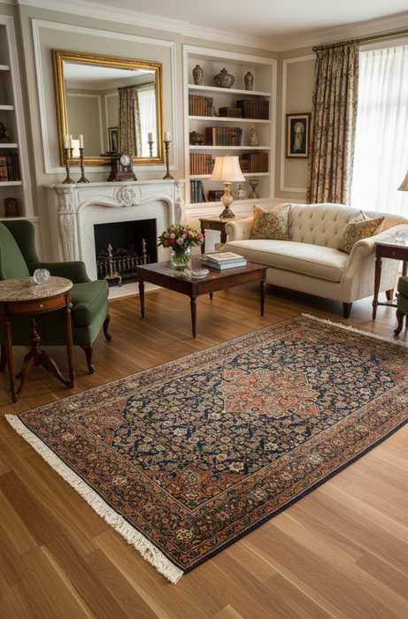 Timeless Beauty, Woven by Hand. Antique Persian Rug, size 4' 2" x 6' 5" (F)