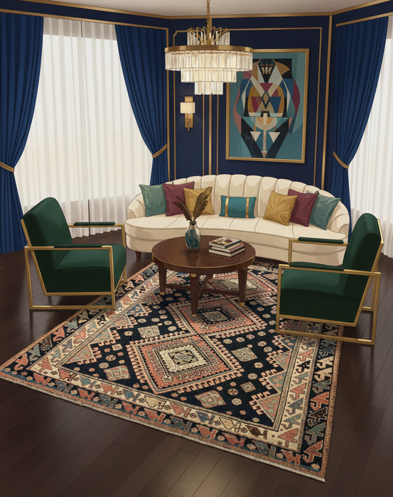 Timeless Beauty, Woven by Hand. Antique Afshar Persian Rug, size 4' 4" x 6" (F)