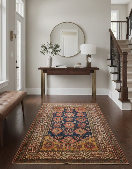 Timeless Beauty, Woven by Hand. Antique Persian Afshar Rug, size 3" x 5"