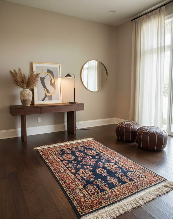 Sultanabad 100% wool Hand Made Rug,  2' 10" x 4' 10" (P)