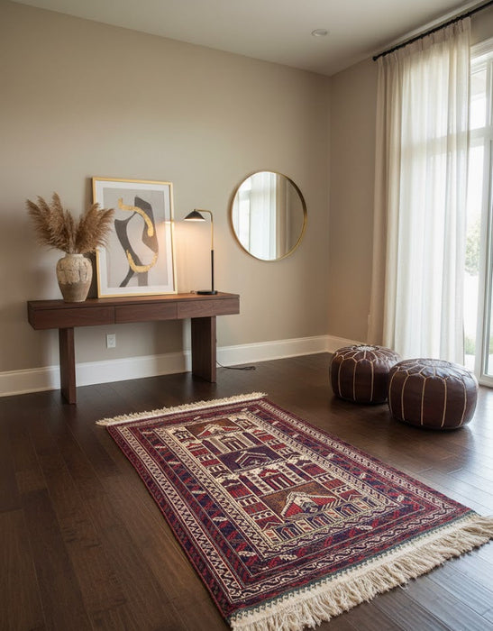 Terkaman Tribal Baluch Oriental Rug, 2' 11" x 4' 5" (A)