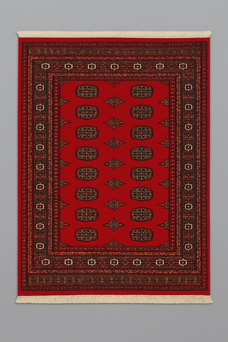 Hand-Knotted Pakistani Bokhara Rug – 100% Wool, size 4' x 6' (M)