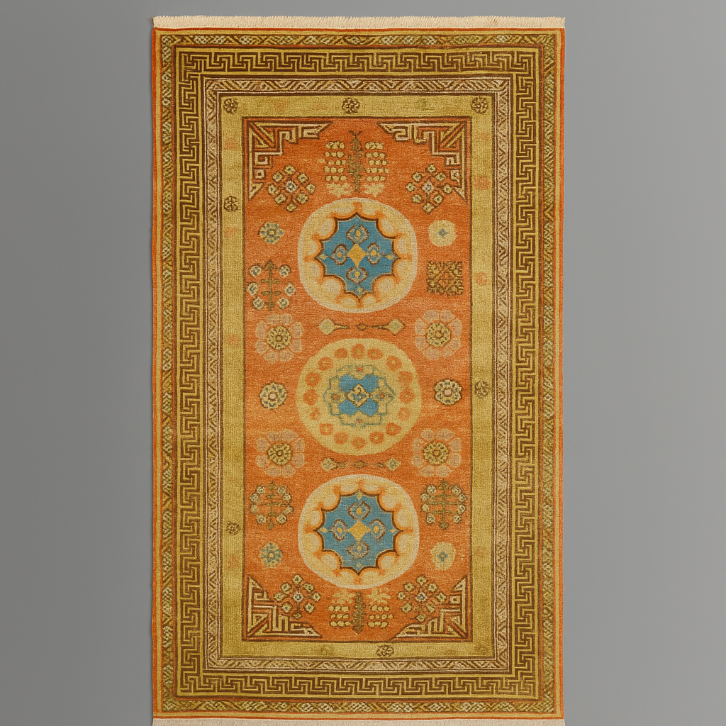 ⁂ antique 絨毯　⑤ ⁂ Antique Khotan Samarkand Rug, circa 1910's, 4' 10