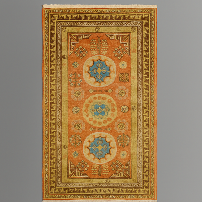 Antique Khotan Samarkand Rug, circa 1910's, 4' 10" x 10' 1"