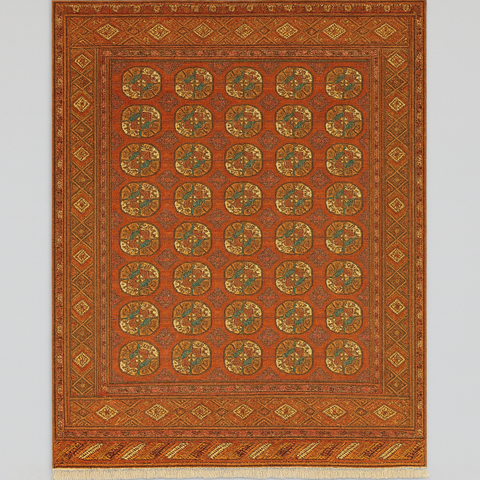 Hand-Knotted Pakistani Bokhara Rug – 100% Wool, size 6" x 7"  (M)