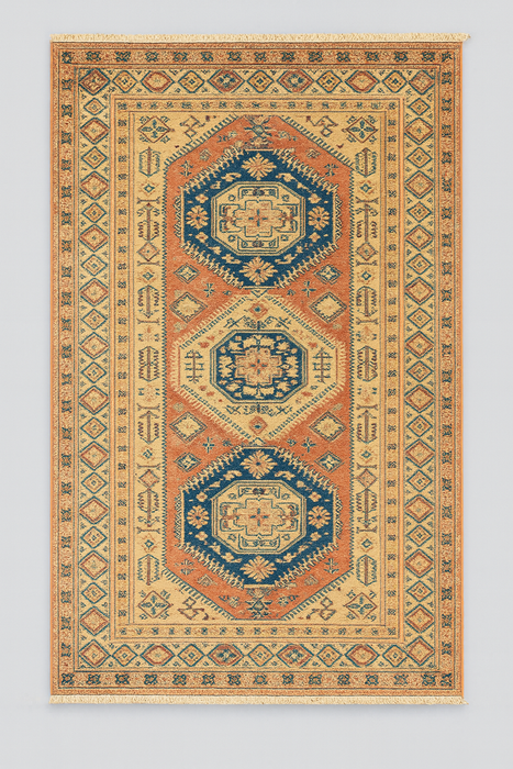 Hand-Knotted Vegetable Dye Kazak Rug from Pakistan, size 5' 9" x 7' 9"
