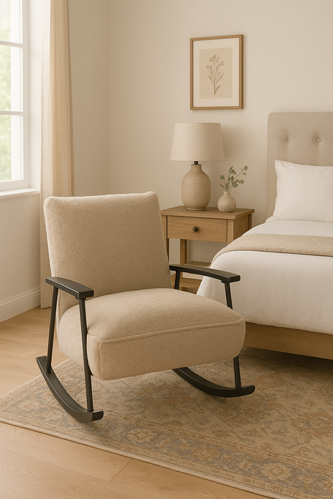 Rythm Collection Mid-Century Modern Rocking Arm Chair