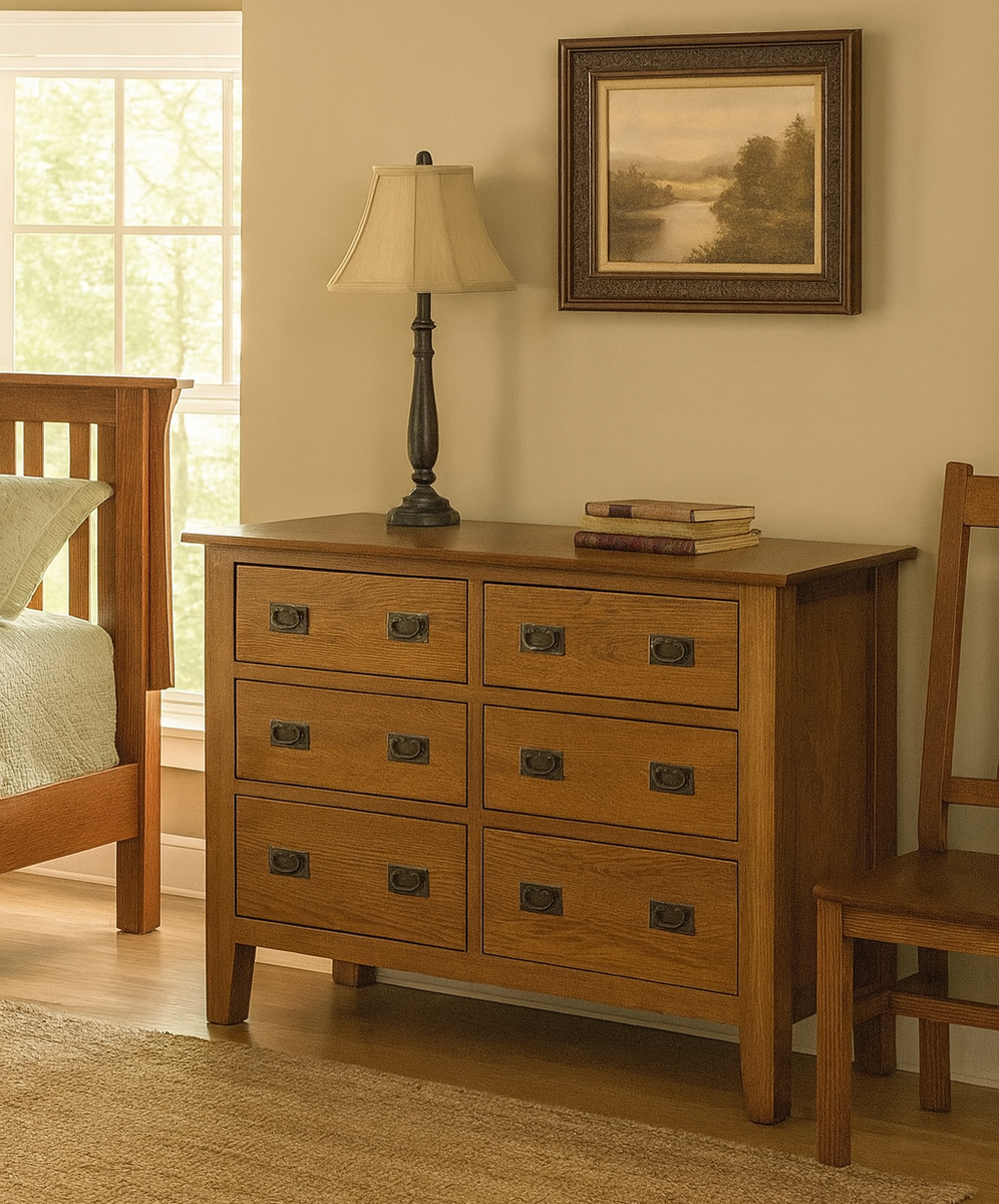 Mission 6 Drawer Dresser - Michael's Cherry — Crafters and Weavers