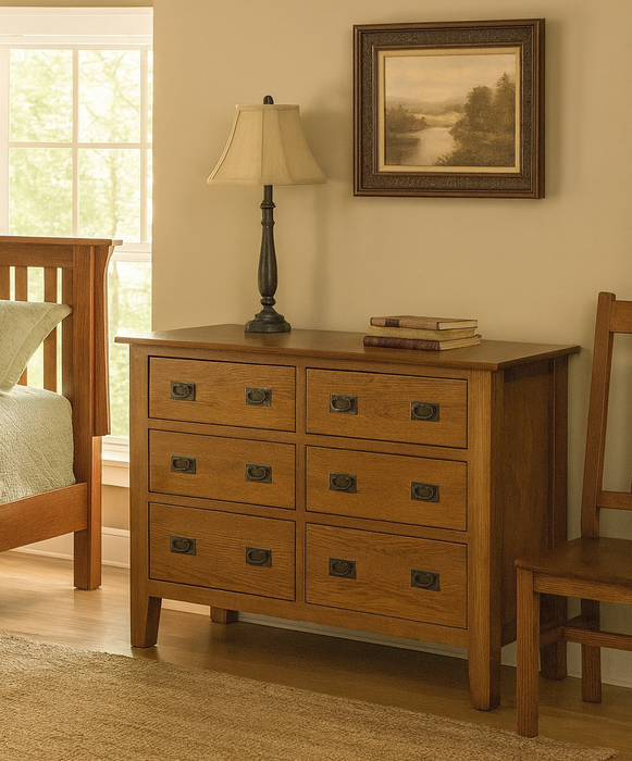 Mission 6 Drawer Dresser - Michael's Cherry