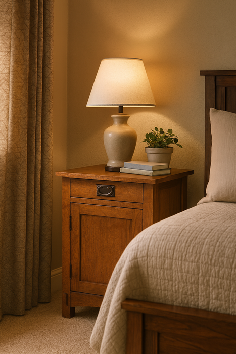 Mission / Arts and Crafts 1 Door, 1 Drawer Nightstand