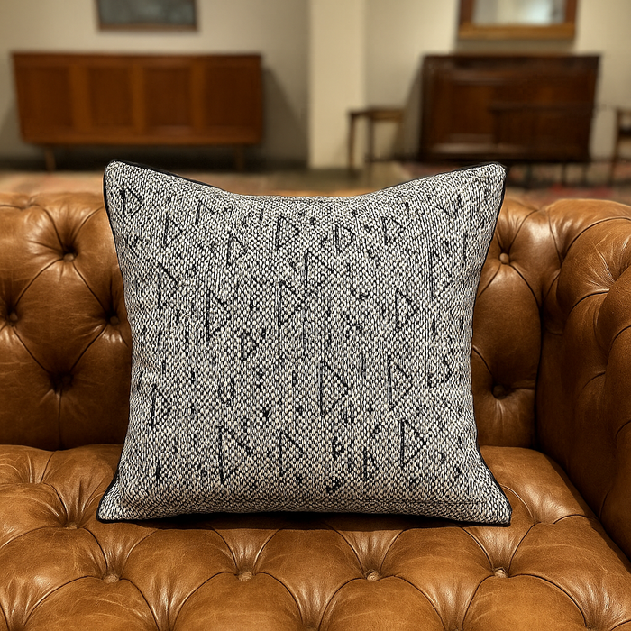 Black & White Geometric Accent Cushion