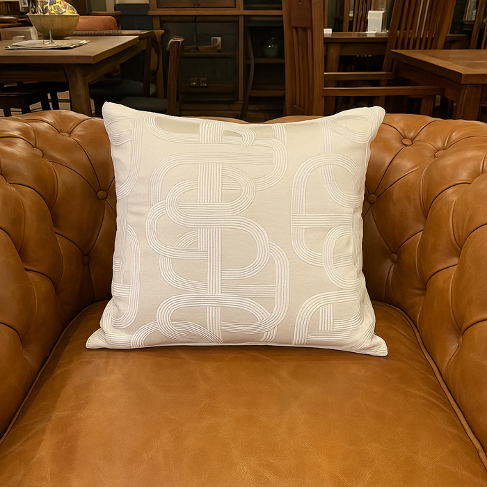 Geometric Pattern Ivory Cushion / Pillow