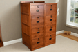 Mission Solid Oak 4 Drawer File Cabinet