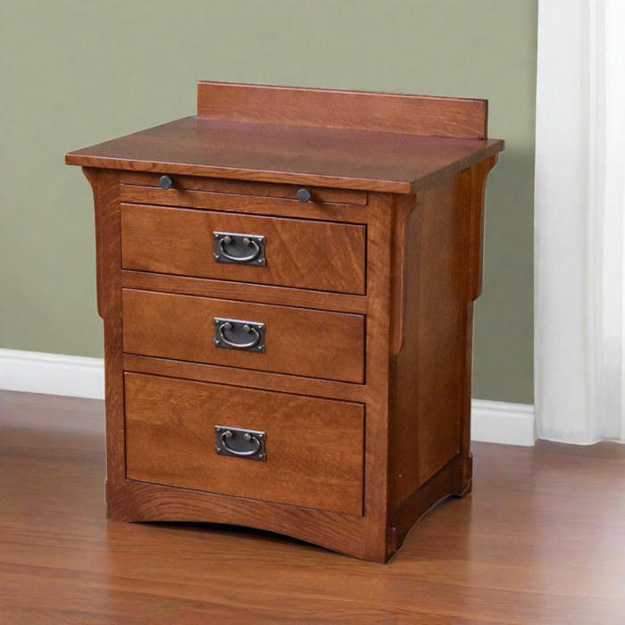 Mission Crofter 3 Drawer Nightstand - Michael's Cherry (MC-A)
