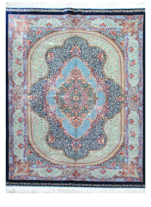 Agra 100% Silk Oriental Rug 3' 10" x 5' 9"