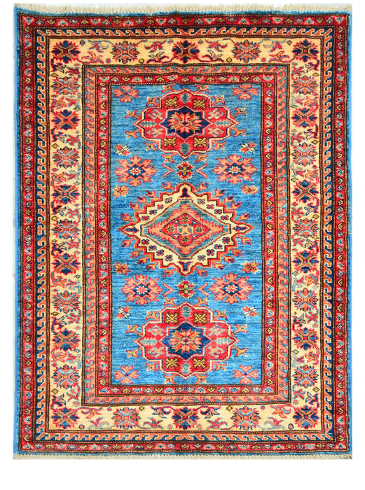 Kazak 100% Wool Oriental Rug 3' 5" x 4' 8"