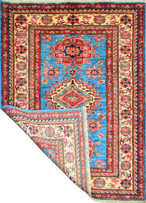 Kazak 100% Wool Oriental Rug 3' 5" x 4' 8"