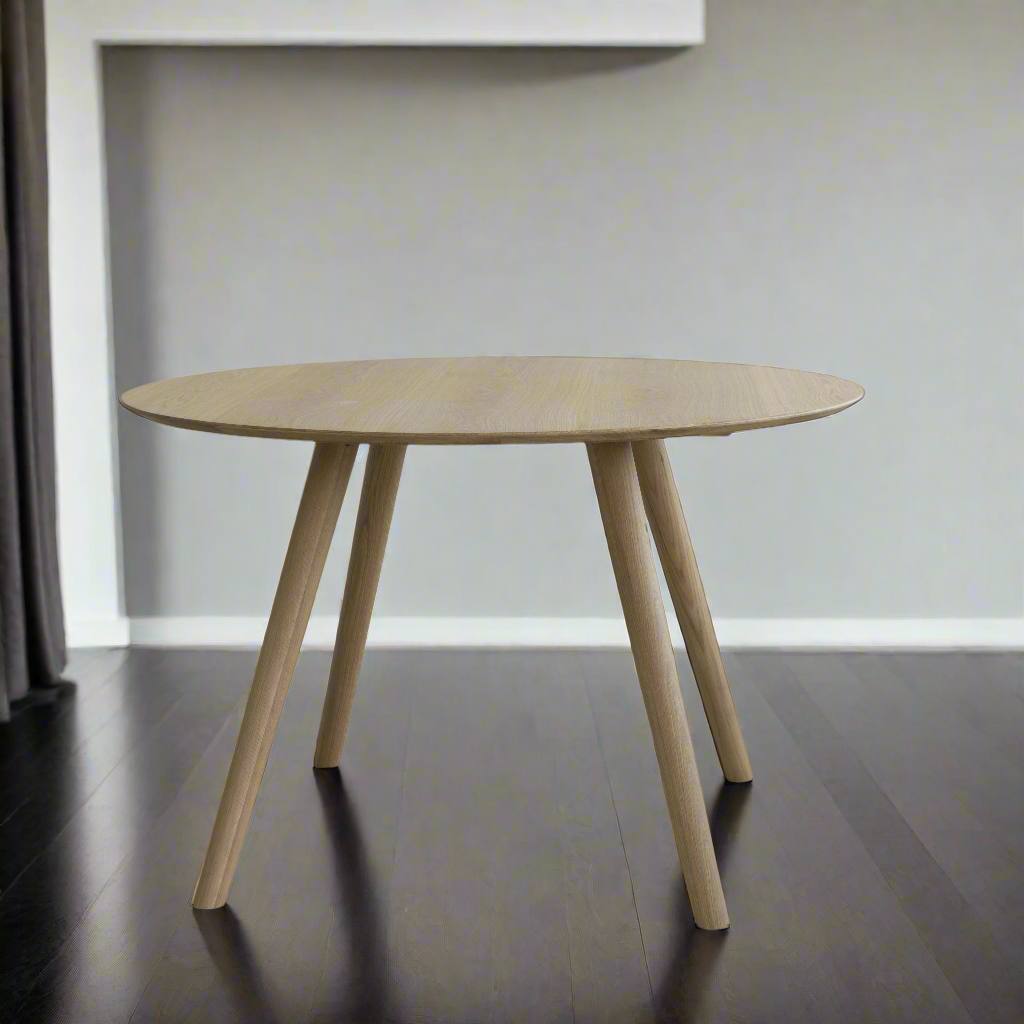 Buy Isabella Mid century Round Dining Table - American Solid Oak in USA ...