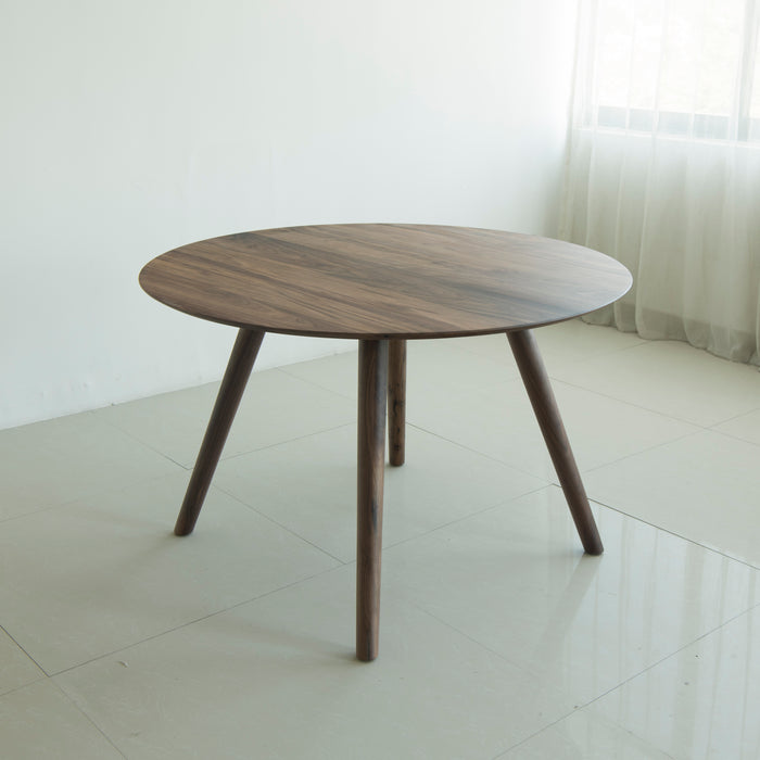 Isabella Mid century Round Dining Table - American Black Walnut