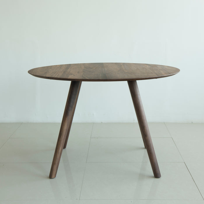 Isabella Mid century Round Dining Table - American Black Walnut