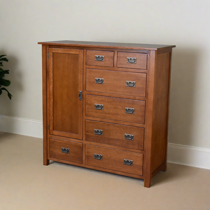 Mission Style Solid Oak Chest of Drawers - Michael's Cherry (MC-A)
