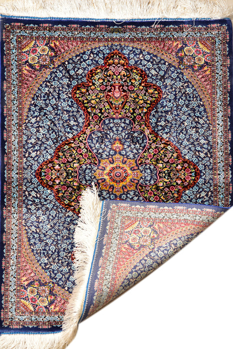 Tabriz Multi Color 100% Silk Rug 2' x 3'